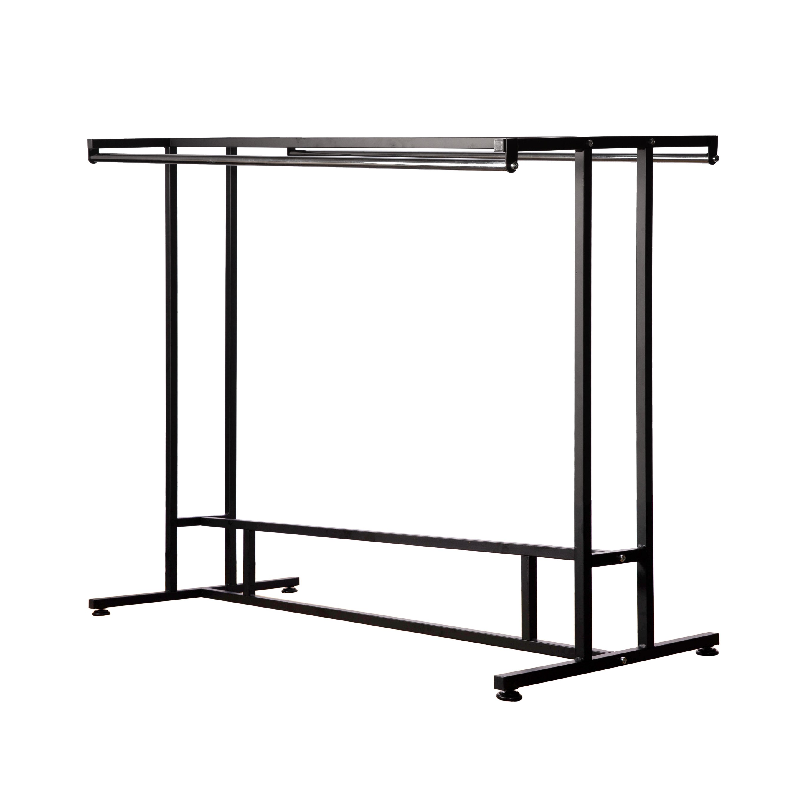 Heavy Duty Double Rod Garment Rack | Stainless Steel Clothing Display
