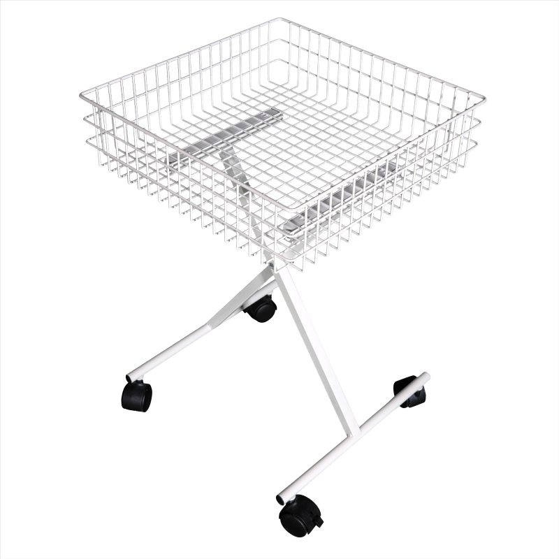 Rolling Wire Storage Basket with Casters - Ideal Shelving Units for Retail Stores
