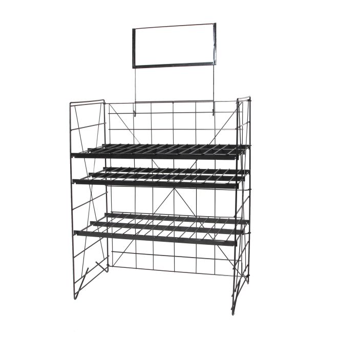 What materials are supermarket racks made from?