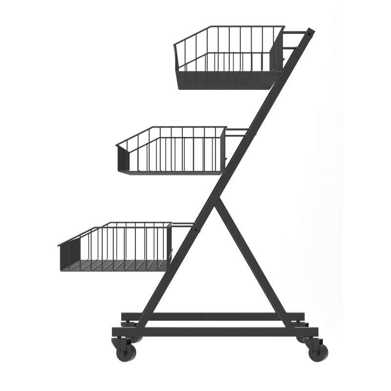 Three Story Van – Three Layer Movable Vegetable Rack for Supermarket and Household Use Three Story Van – Three Layer Movable Vegetable Rack for Supermarket and Household Use