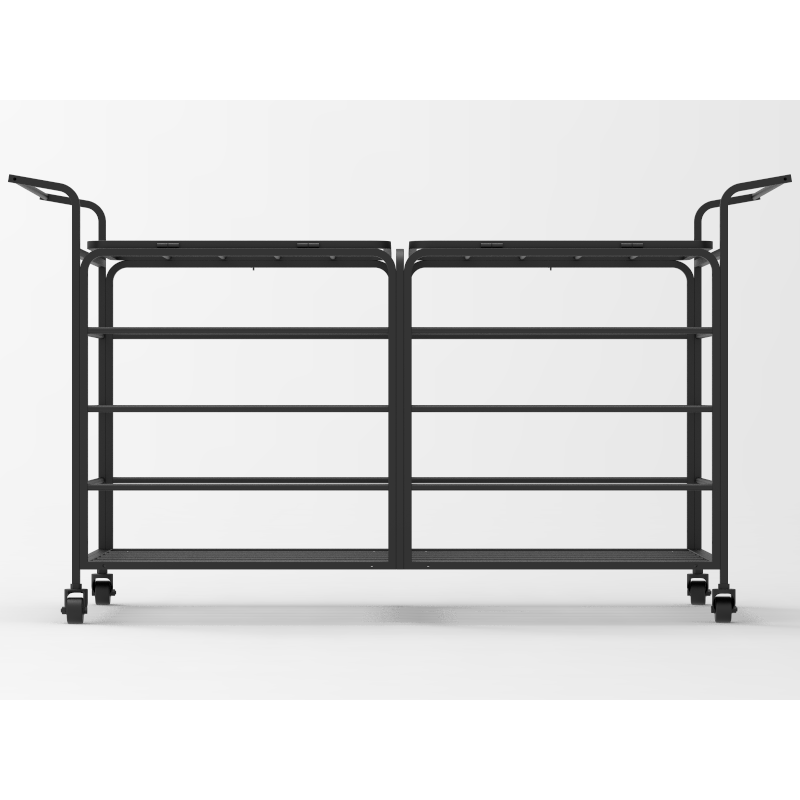 Metal Sports Ball Storage Bin with Wheels &ndash; Sports Ball Storage Rack for Home and School Use